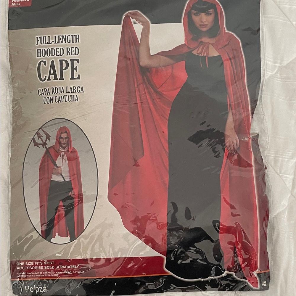 Amscan Red Hooded Cape Costume Accessory